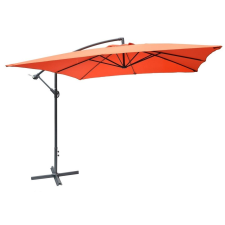 Rojaplast 8080 függő napernyő, hajtókarral - terrakotta - 270 x 270 cm - vízálló kerti bútor