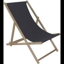 Rojaplast BAHAMA Összecsukható strandszék, fekete (5905919011831) kerti bútor