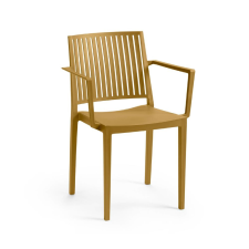  Rojaplast Bars műanyag kerti karfás szék, barna kerti bútor