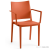 Rojaplast Karfás nagy teherbírású rakásolható UV álló műanyag kerti szék,téglaszínű - MOSK