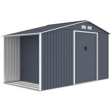 Rojaplast LUKE B kerti fészer 202×342×191 cm, szürke kerti tárolás