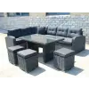 Rojaplast Montreal exkluzív polyrattan bútor garnitúra - antracit/szürke