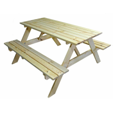 Rojaplast Piknik fenyőfából készült kerti bútor garnitúra - natúr kerti bútor