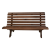 Rojaplast Retro fenyőfából készült kerti pad - gesztenye, 150 cm