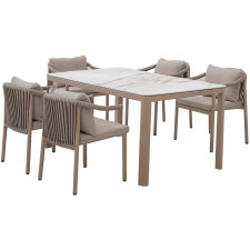 Rojaplast Rojaplast BOISE alumínium étkezőgarnitúra – cappuccino kerti bútor