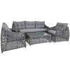 Rojaplast Rojaplast Ohio exkluzív polyrattan kerti bútor garnitúra - antracit/szürke