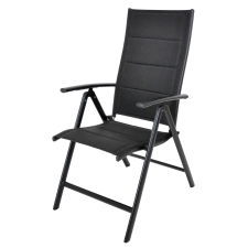 Rojaplast Rojaplast ZWC-235C kerti dönthető szék – alumínium, fekete kerti bútor