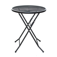Rojaplast ROJAPLAST ZWMT-60F fém kerti összecsukható körasztal - fekete kerti bútor