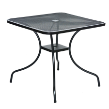Rojaplast ROJAPLAST ZWMT-80 fém kerti asztal napernyőlyukkal - fekete kerti bútor