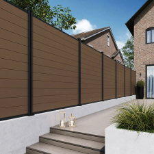Rojaplast WPC kerítéselem 180x180 cm végzáróval – teak szín kerti bútor