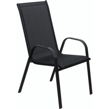 Rojaplast XT1012C fém kerti szék, 69 x 55 x 95 cm - fekete kerti bútor