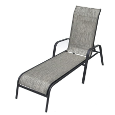  ROJAPLAST Zwc-52 fémből készült állítható kerti nyugágy, 194 cm – szürke kerti bútor