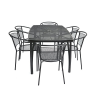Rojaplast ZWMT-24 kerti asztal 1 + 6 kerti szék szett, ZWMC-32
