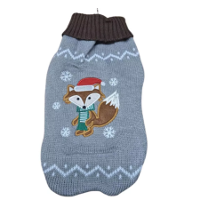  Rókás kötött kutyapulcsi, XL-es kutyaruha