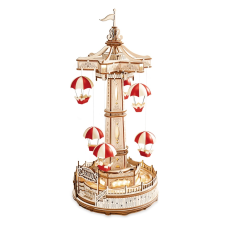  Rokr varázslatos vidámpark zenélő 3D puzzle világos ejtőernyős torony puzzle, kirakós