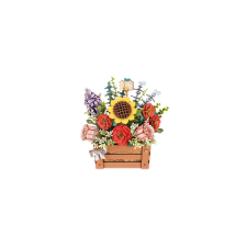 Rolife 3D puzzle Fadoboz virágokkal, Rowood, 658 db puzzle, kirakós