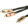 ROLINE 11.09.4276 Jack Audio Csatlakozókábel [1x Jack dugó, 3,5 mm-es - 2x RCA dugó] 5.00 m Többszínű Árnyékolt (11.09.4276)