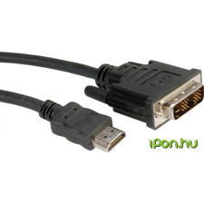 ROLINE DVI-D HDMI Átalakító Fekete 2m 11.04.5522 kábel és adapter