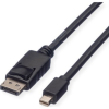 ROLINE green Kijelző csatlakozó Csatlakozókábel DisplayPort dugó, Mini DisplayPort dugó 3.00 m Fekete 11.44.5636 Árnyékolt, Halogénmentes, TPE köpeny (11.44.5636)