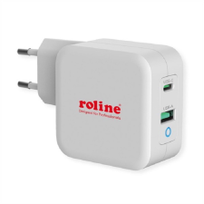 ROLINE Hálózati USB-A/USB-C töltő - Fehér (65W) mobiltelefon kellék