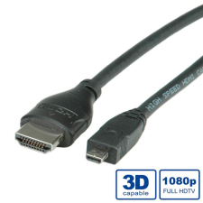 ROLINE HDMI High Speed Ethernet --> micro HDMI kábel 2m (11.04.5581-10) (11.04.5581-10) kábel és adapter