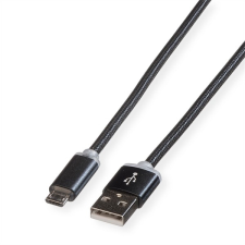 ROLINE kábel usb 2.0 led töltőkábel, a - micro b, m/m, 1 m, fekete 11.02.8318-10 kábel és adapter