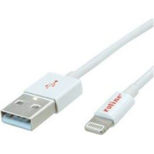 ROLINE Kábel USB 2.0, Lightning, M/M, 1m, fehér (JAB-2081282) kábel és adapter