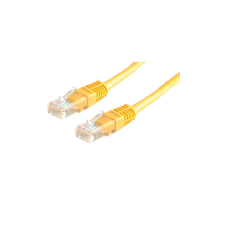 ROLINE Kábel UTP CAT5e, 0,5m, Roline sárga kábel és adapter