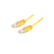 ROLINE Kábel UTP CAT5e, 0,5m, Roline sárga kábel és adapter