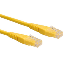 ROLINE kábel UTP CAT6 0,3m sárga kábel és adapter