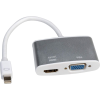 ROLINE Mini DisplayPort / VGA Átalakító kábel Mini DisplayPort dugó, VGA 15 pólusú alj 0.10 m Ezüst (fémes) 12.03.3161 DisplayPort kábel (JAB-2601584)