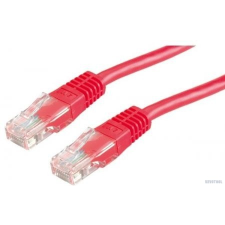 ROLINE Patch kábel UTP CAT.5e 0,5m (piros) (21.15.0521) kábel és adapter