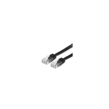 ROLINE ROLINE Patch kábel VALUE UTP CAT6 lapos kivitel, Fekete 0,5m kábel és adapter