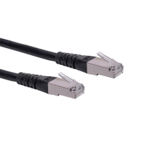 ROLINE S/FTP CAT6 Patch kábel 0.3m Fekete kábel és adapter