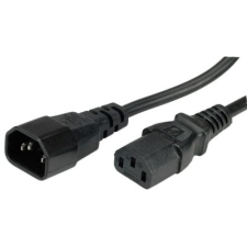 ROLINE tápkábel IEC 320-C14 - IEC 320-C13 - 3m kábel és adapter