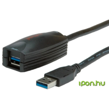 ROLINE USB 3.0 Hosszabbító Fekete 5m 12.04.1096 kábel és adapter