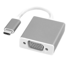 ROLINE USB-C apa - VGA anya adapter - Ezüst kábel és adapter
