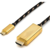 ROLINE USB-C® / HDMI Átalakító kábel USB-C® dugó, HDMI-A dugó 1.00 m Többszínű 11.04.5844 USB-C® kijelzőkábel (11.04.5844)
