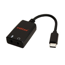 ROLINE USB C(M) - Audio (2x stereo jack 3,5mm), 0,13m kábel és adapter
