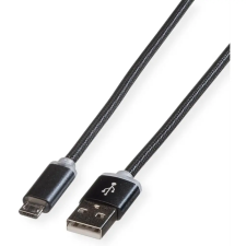 ROLINE USB Micro USB Átalakító Fekete 1m 11.02.8318 kábel és adapter