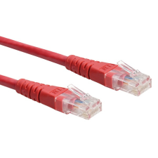 ROLINE - UTP 5m piros kábel és adapter
