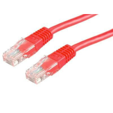 ROLINE UTP CAT5e patch kábel 0.5m piros kábel és adapter