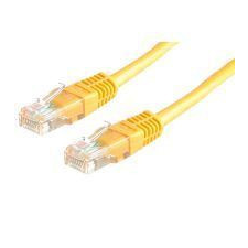 ROLINE UTP CAT5e patch kábel 0.5m sárga kábel és adapter