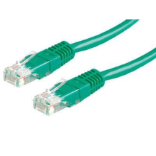 ROLINE UTP CAT5e patch kábel 0.5m zöld kábel és adapter