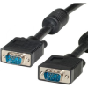 ROLINE VGA Csatlakozókábel VGA 15 pólusú dugó, VGA 15 pólusú dugó 10.00 m Fekete 11.04.5260 reteszelhető VGA kábel (11.04.5260)