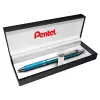  Rollertoll 0,35mm, fém skyblue test, Pentel Energel BL407S-A, írásszín kék