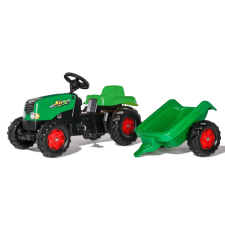Rolly Toys Rolly Kid lábbal hajtható traktor pótkocsival - zöld lábbal hajtható járgány