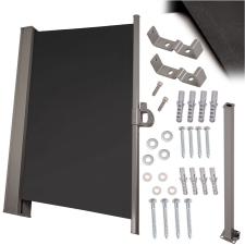  Rolós terasz oldal napellenző, sötétszürke - 180x400cm kerti bútor