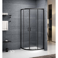  Roltechnik ALBIS BLACK íves zuhanykabin 90x90cm kád, zuhanykabin
