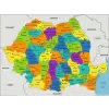  Románia közigazgatási területi térképe tapéta, 400 x 250 cm